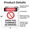 Signmission Diesel Fuel Flammable Danger Sign, Vinyl Decal, 7in W x 10in L, 2PK OS-2PACK-DS-D-710-V-1128 - alternate 4